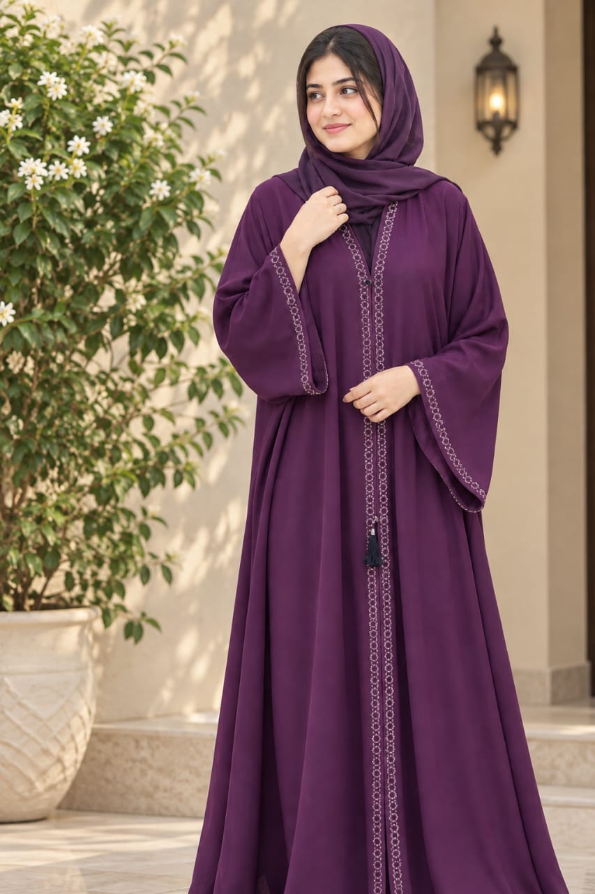 Plum Abaya