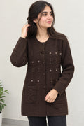 Warm Brown Knit Cardigan